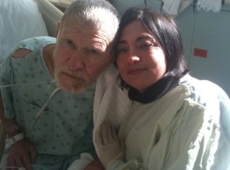 Dad and I at VA Hospice January 2011
